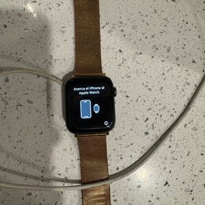 Apple Watch with Gold Band